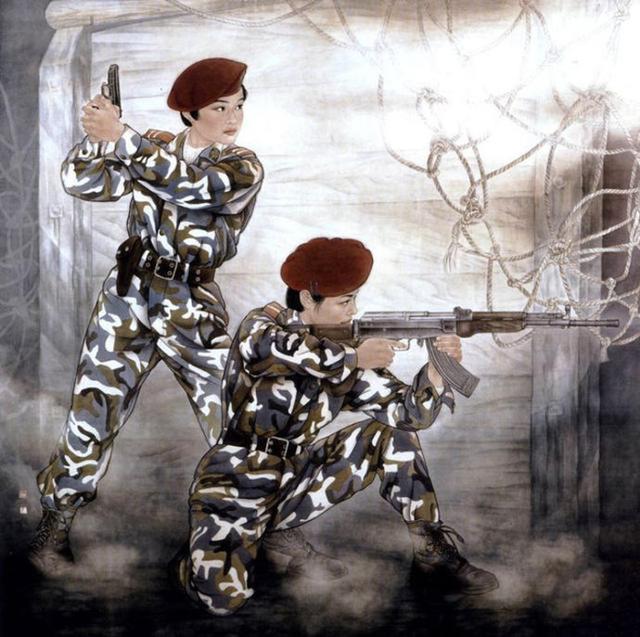 天天漫画网军旅画家黄援朝从英姿飒爽到青春亮丽