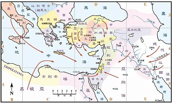 古代迦南地图图片