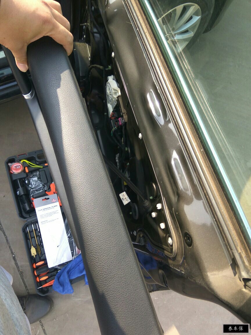 迈腾玻璃升降器钢丝轨道更换经验分享